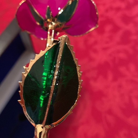 Chatoyer Fleur Forever Rose 24K gold piped pink rose - Picture 15 of 16